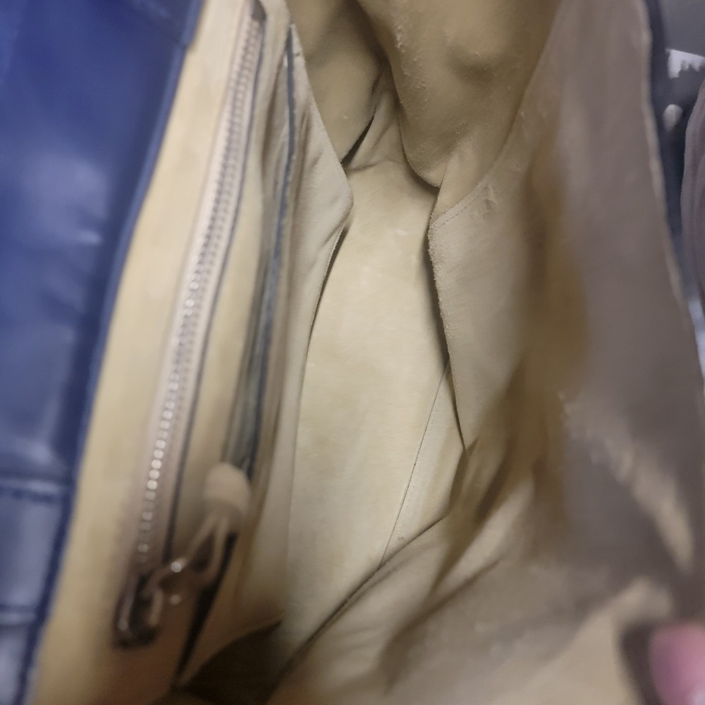 Beautiful Genuine Blue Courier Leather Backpack Proenza Schouler NWOT $1300+! - Picture 7 of 9
